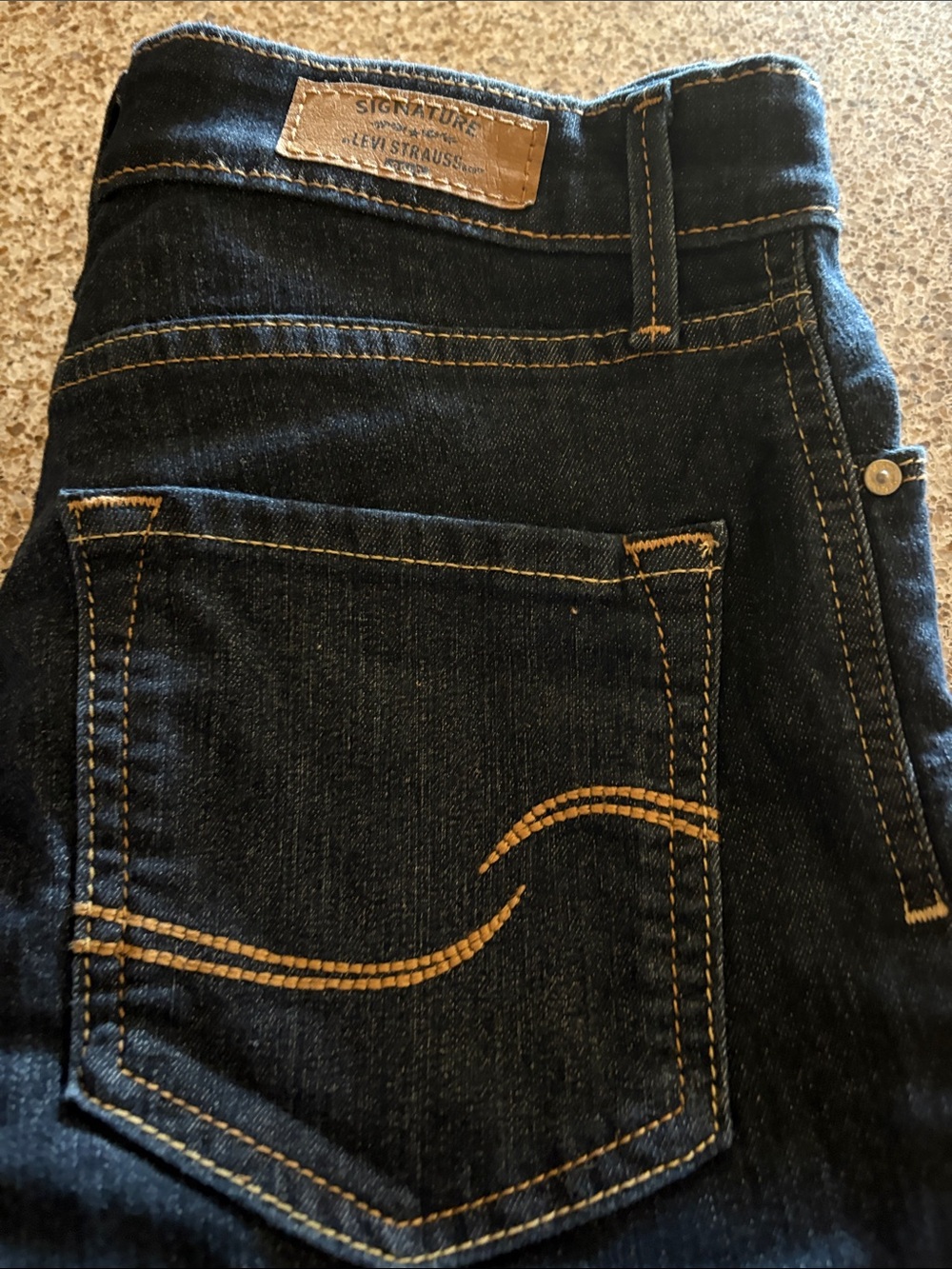 Levi's women's Dark Blue Slim Jeans with Contrast Stitching